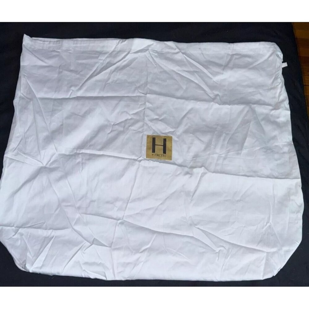 H By Frette Cotton Drawstring Logo Graphic Handbag Storage Dust Cover 22"x24"‎